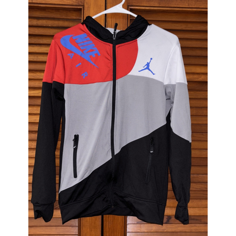 Nike Men's Colorblock Performance Jacket in Red, Gray, Black, White, Blue